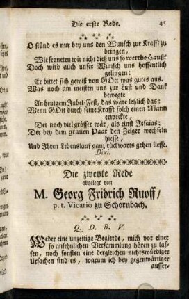 45-52, Die zweyte Rede...