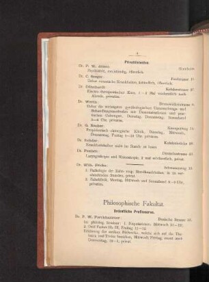 Philosophische Fakultät.