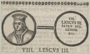 Bildnis des legendären Lescvs III., Herrscher der Polen