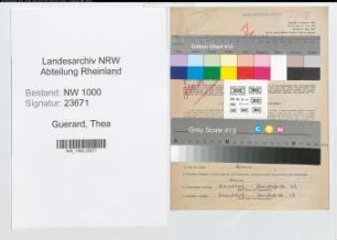 Entnazifizierung Thea Von Guerard, geb. 23.02.1922 (Aerztin)