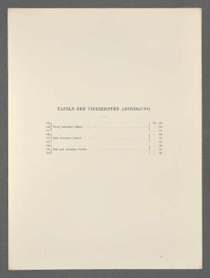 Tafeln der vierzehnten Abtheilung.