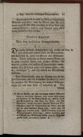 Fünftes Kapitel. Von den weiblichen Geburtstheilen.