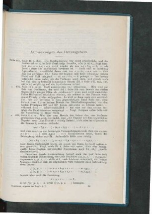 Anmerkungen des Herausgebers