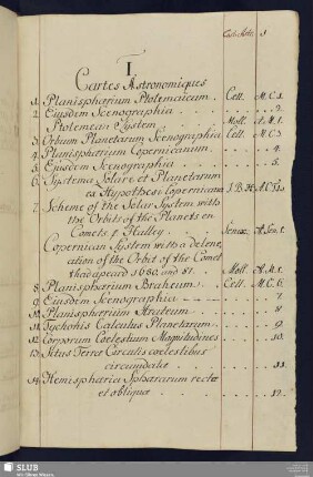 I. Cartes Astronomiques