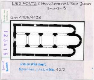 Les Fonts: Kirche San Juan, Grundriss