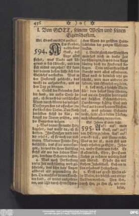 I. Von Gott, seinem Wesen und seinen Eigenschaften.