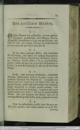 Von gerissenen Wunden