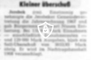 Kleiner Überschuß