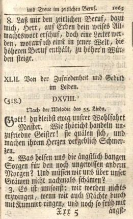 XLII. Von der Zufriedenheit und Geduld im Leiden.