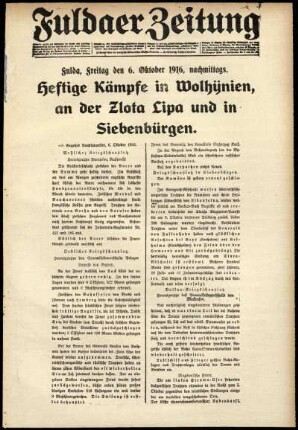 Ausgabe vom Freitag, den 06. Oktober 1916.