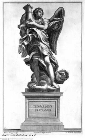 Le statue de' dodici apostoli esistenti nella Basilica Lateranense scolpite da celebri autori, Ponte Sant'Angelo, Engel mit der Säule