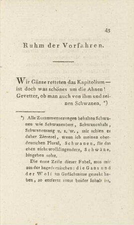 Ruhm der Vorfahren.