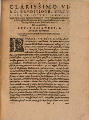 Epitomes historiae ecclesiasticae Centuriae decimae sextae, [7]. Centuria octava