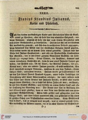 XXXIII. Flavius Claudius Julianus, kaiser und Philosoph