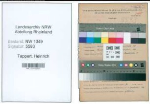 Entnazifizierung Heinrich Tappert , geb. 26.11.1896 (Schuster)