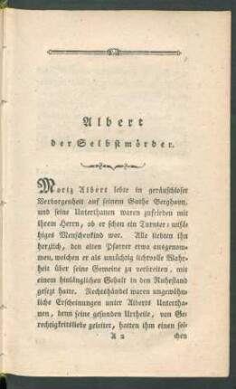 Albert der Selbstmörder.
