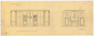 Wohnhaus Dr. Eduard Simon, Berlin: Wandansichten des Speisezimmers
