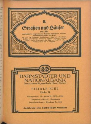 II. Straßen und Häuser von Kiel