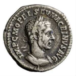 Münze, Denar, 217 - 218 n. Chr.
