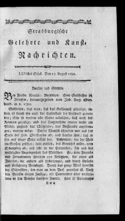 LXVI. Stück
