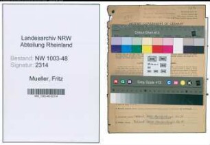 Entnazifizierung Fritz Mueller , geb. 27.03.1888 (Studienrat)