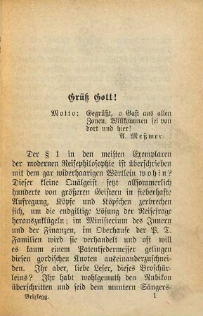 Wegweiser für das Brixlegger Passionsspiel 1889