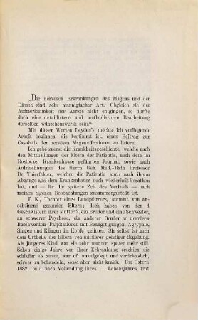 Ein Beitrag zur Lehre von den nervösen Magenaffectionen : Inaug.-Diss.