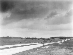 Trassierung bei Aichen 1937; Vor dem Bau der Tank- und Rastanlage.
