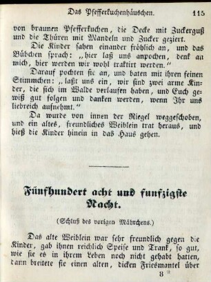 Fünfhundert acht und funfzigste Nacht