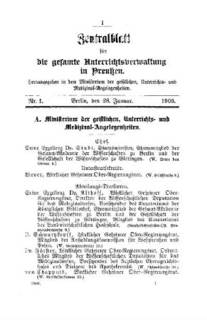Ministerium der geistlichen, Unterrichts- und Medizinal-Angelegenheiten