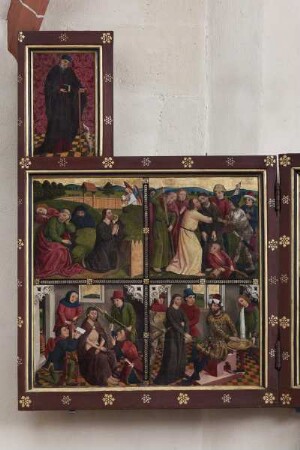Passionsaltar — Passion und Auferstehung Christi — Linker Flügel: Vor der Kreuzigung