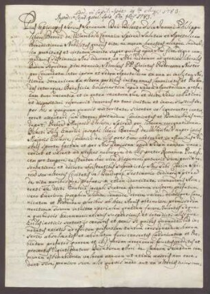 Litterae executoriales apostolicae des Johann Philipp Wambolt von Umstadt.