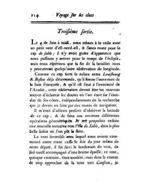 Troisième sortie.