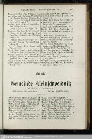 Gemeinde Kleinschweidnitz