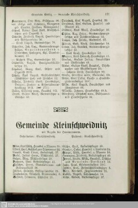 Gemeinde Kleinschweidnitz