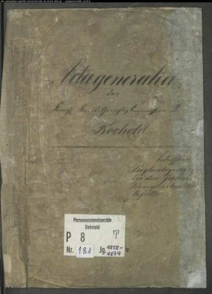 Protokollakten der Kreisgerichtskommission II Bocholt mit den Orten Anholt, Dingden und Werth (Juden T 1858-1874)