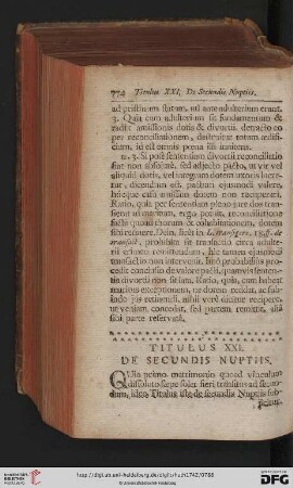 Titulus XXI: De Secundis Nuptiis