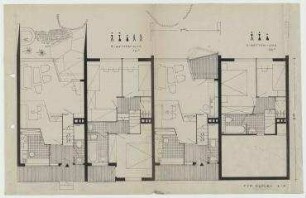 Reihenhaus Typ Duplex (nicht realisiert) – 5-Bett-Wohnung, 3-Bett-Wohnung: Grundriss