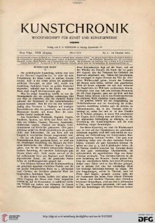 Heft 1 (13. Oktober 1911)
