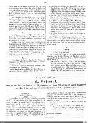 Beilagen zu Protokoll, 88. Sitzung