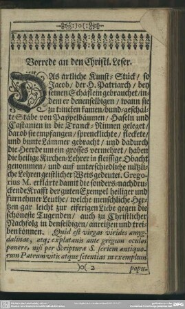 Vorrede an den Christl. Leser
