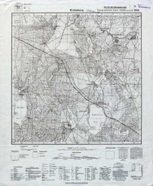 2543 Kratzeburg, Topographische Karte 1:25000 (4cm - Karte)