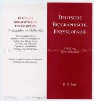 Einladungskarte zur Präsentation der Deutschen Biographischen Enzyklopädie im Deutschen Historischen Museum Berlin