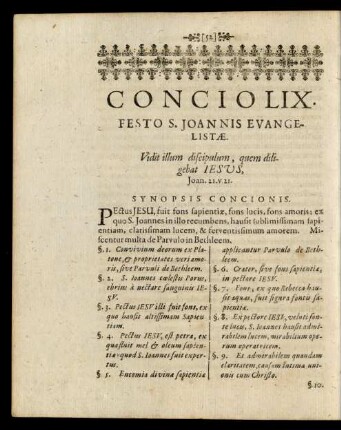 Concio LIX. Festo S. Joannis Evangelistae.