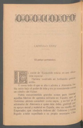 Capítulo XXXV - El pulpo germánico.
