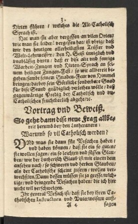 Vortrag und Beweiß.