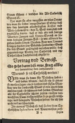 Vortrag und Beweiß.