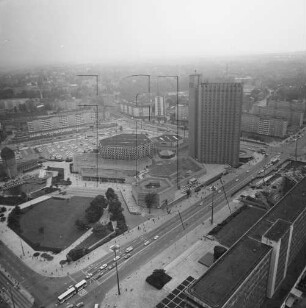 Interhotel "Kongreß" und Stadthalle in Chemnitz : Blickrichtung Westen