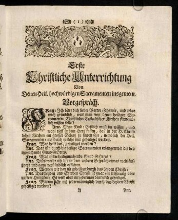 1-12, Vorgespräch. Erstes Gespräch.