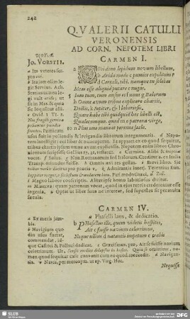 Q. Valerii Catulli Veronensis Ad Corn. Nepotem Libri
